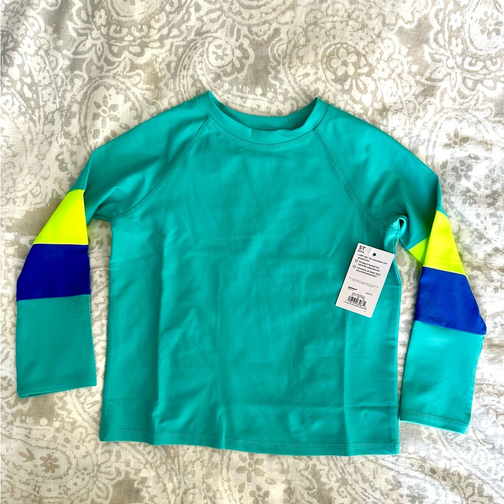 Boys 5T long sleeve rash guard